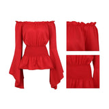Top Steampunk <br> Blouse Rouge Pirate