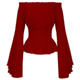 Top Steampunk <br> Blouse Rouge Pirate