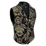 Gilet Homme Gothique Steampunk Victorien Doré