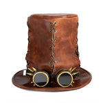 Chapeau Steampunk<br> Haut de Forme Cuir