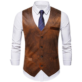 Gilet Marron Homme Vintage