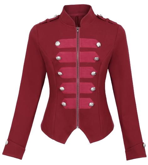 Veste Officier Femme Rouge Steampunk Universe