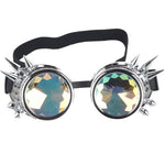 Steampunk Goggles Spikes argent