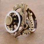 Bague horloge steampunk