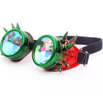 Steampunk Goggles Spikes rouge