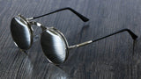 Lunettes De Soleil Flip Vintage Rabattables argent