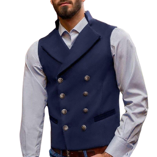 Gilet Sans Manche Bleu Homme
