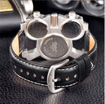 Boucle de la Montre Triple Cadran noir